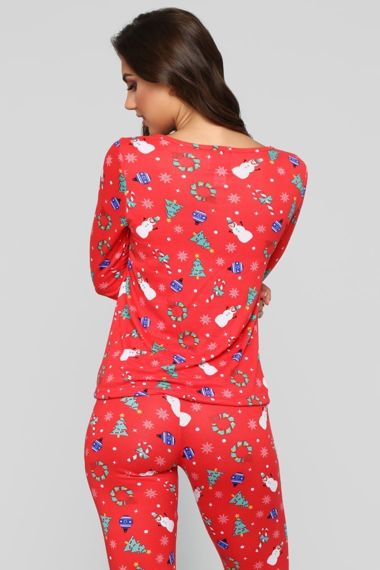 Christmas Time PJ Set - Red