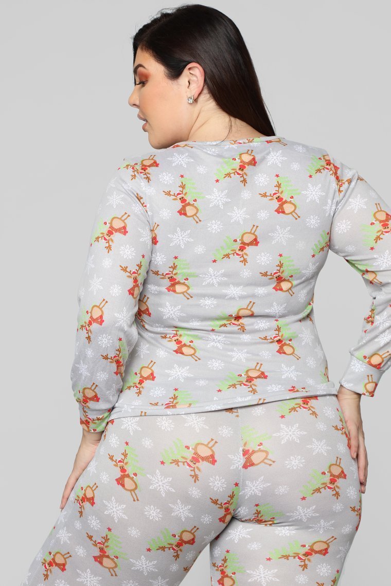 Holly Jolly PJ Set - Grey