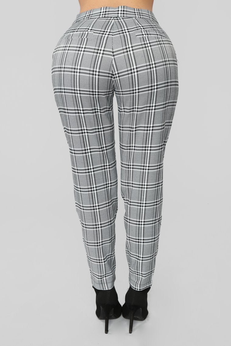I'm The Boss Suit Set - Grey Plaid