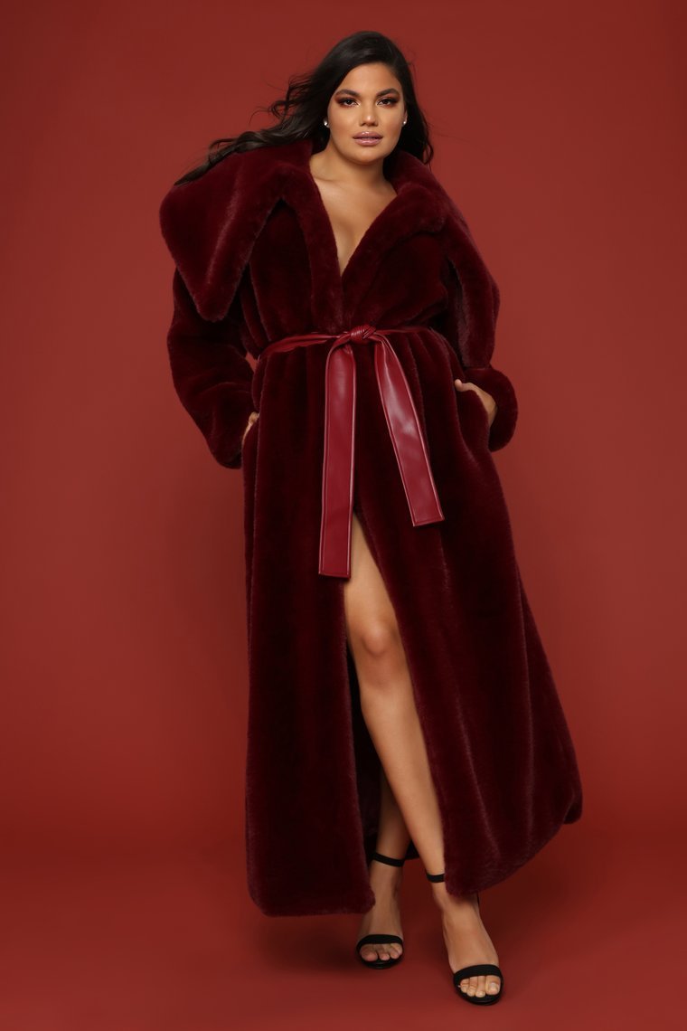 Got It Like That Coat - Burgundy