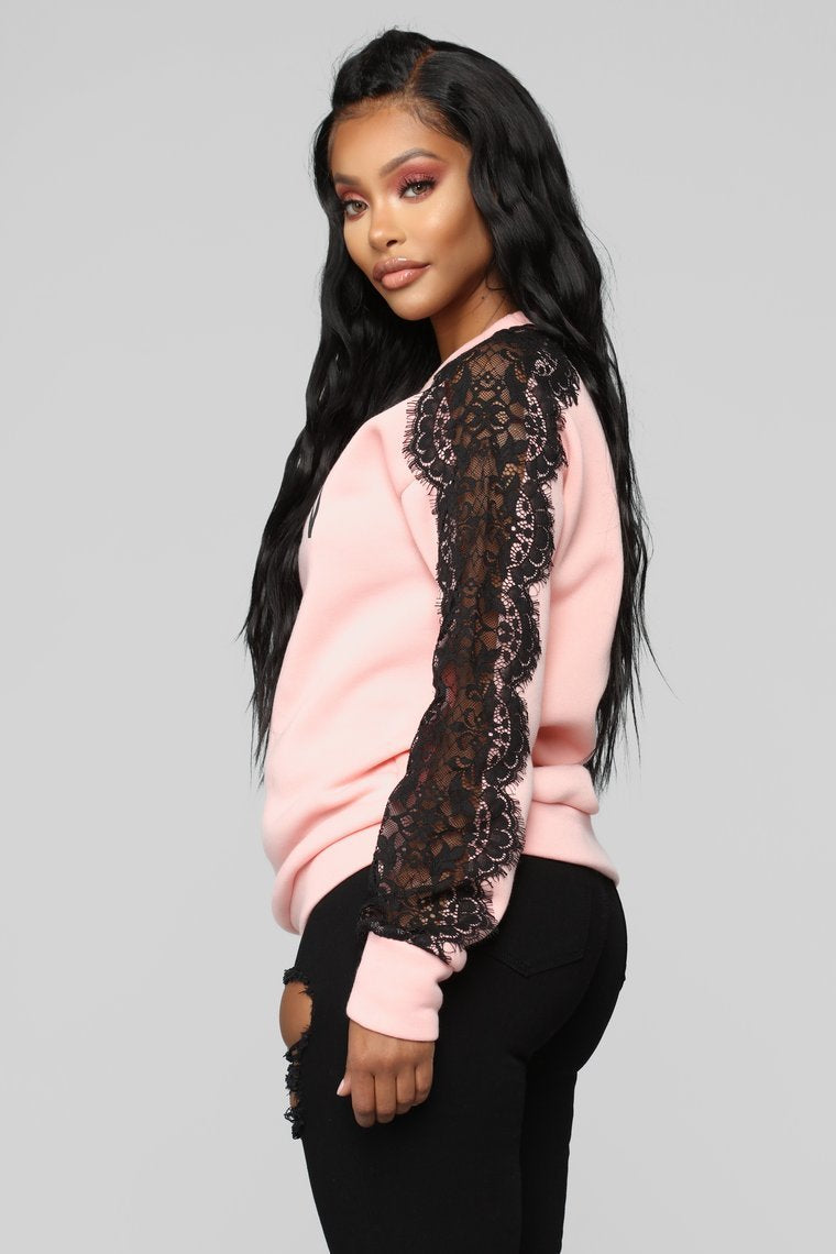 Sitting On A Throne Sweatshirt - Pink