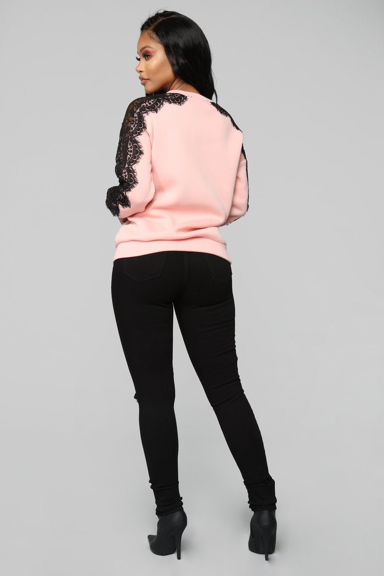 Sitting On A Throne Sweatshirt - Pink