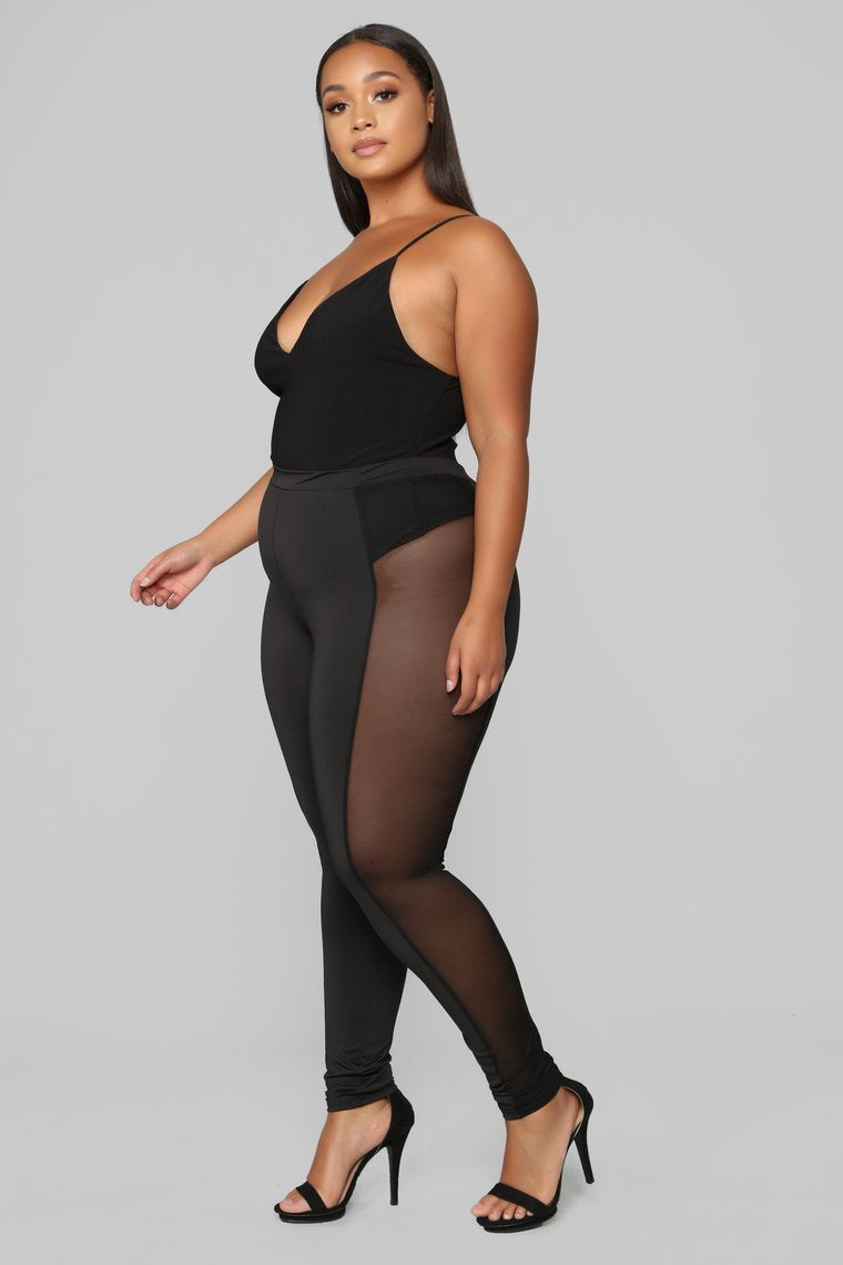 Celena Mesh Leggings - Black