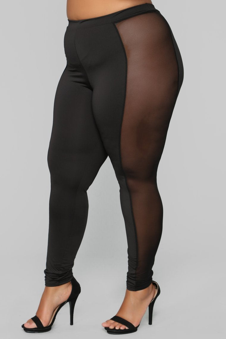Celena Mesh Leggings - Black