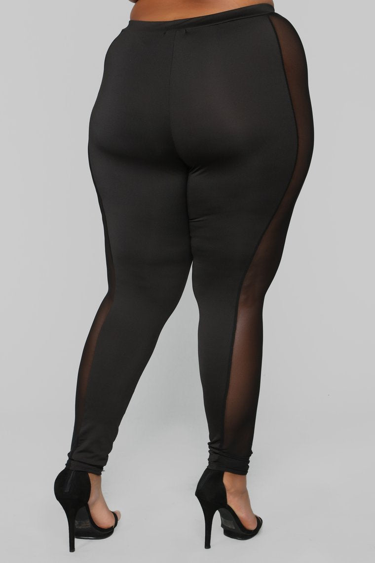 Celena Mesh Leggings - Black