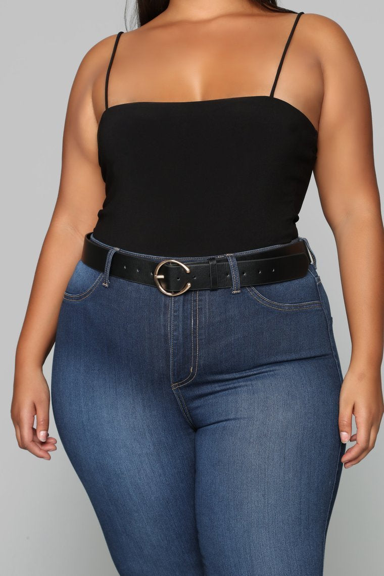 I'll C U Later Belt - Black/Gold