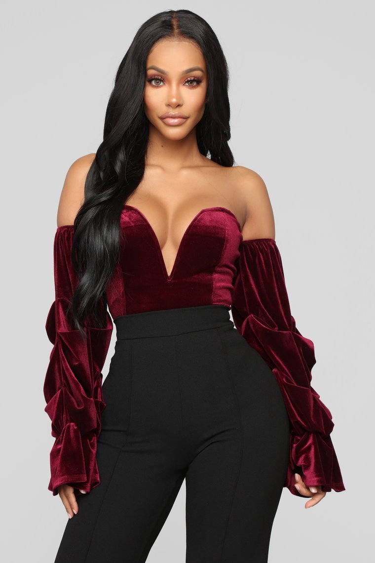 The Best Part Bodysuit - Wine