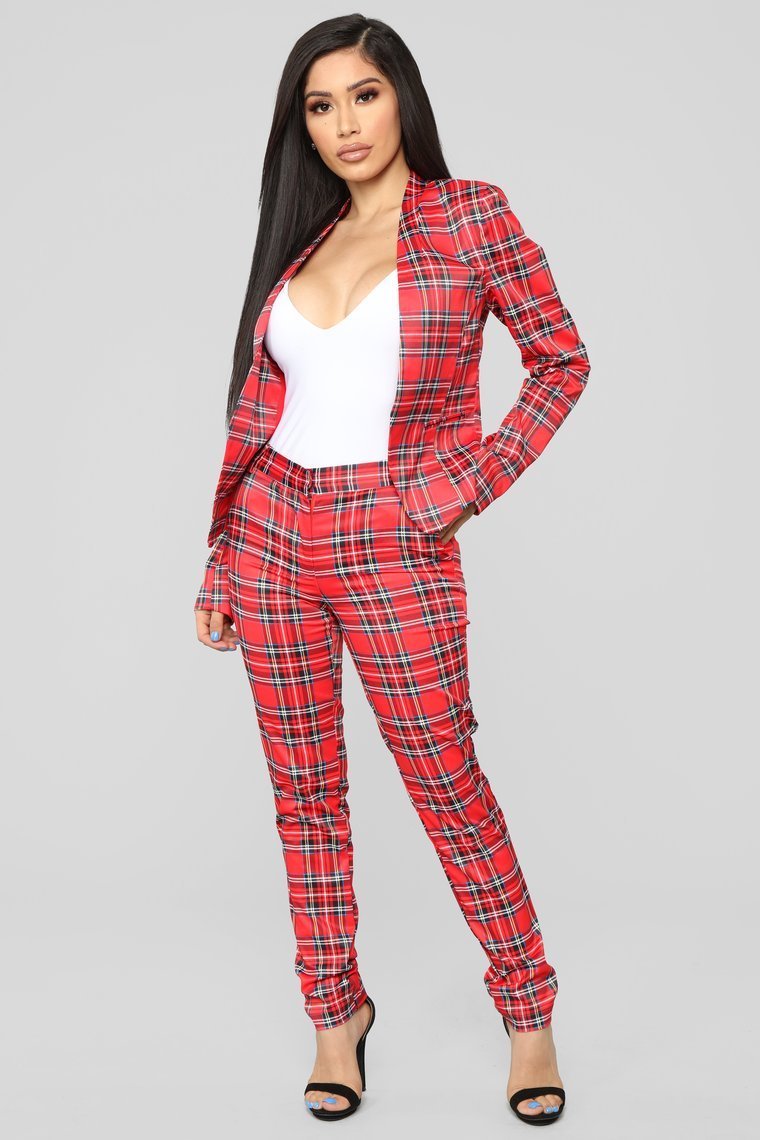 Here With You Pant Set - Red