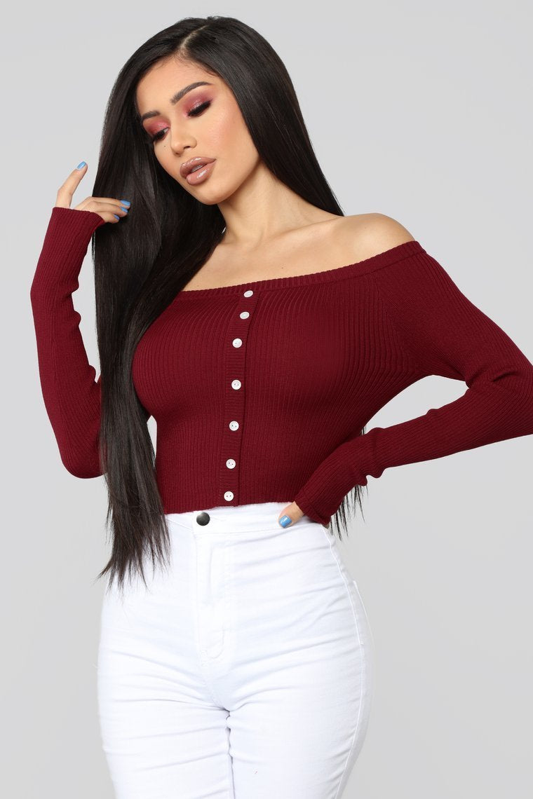 Single Mood Sweater - Burgundy