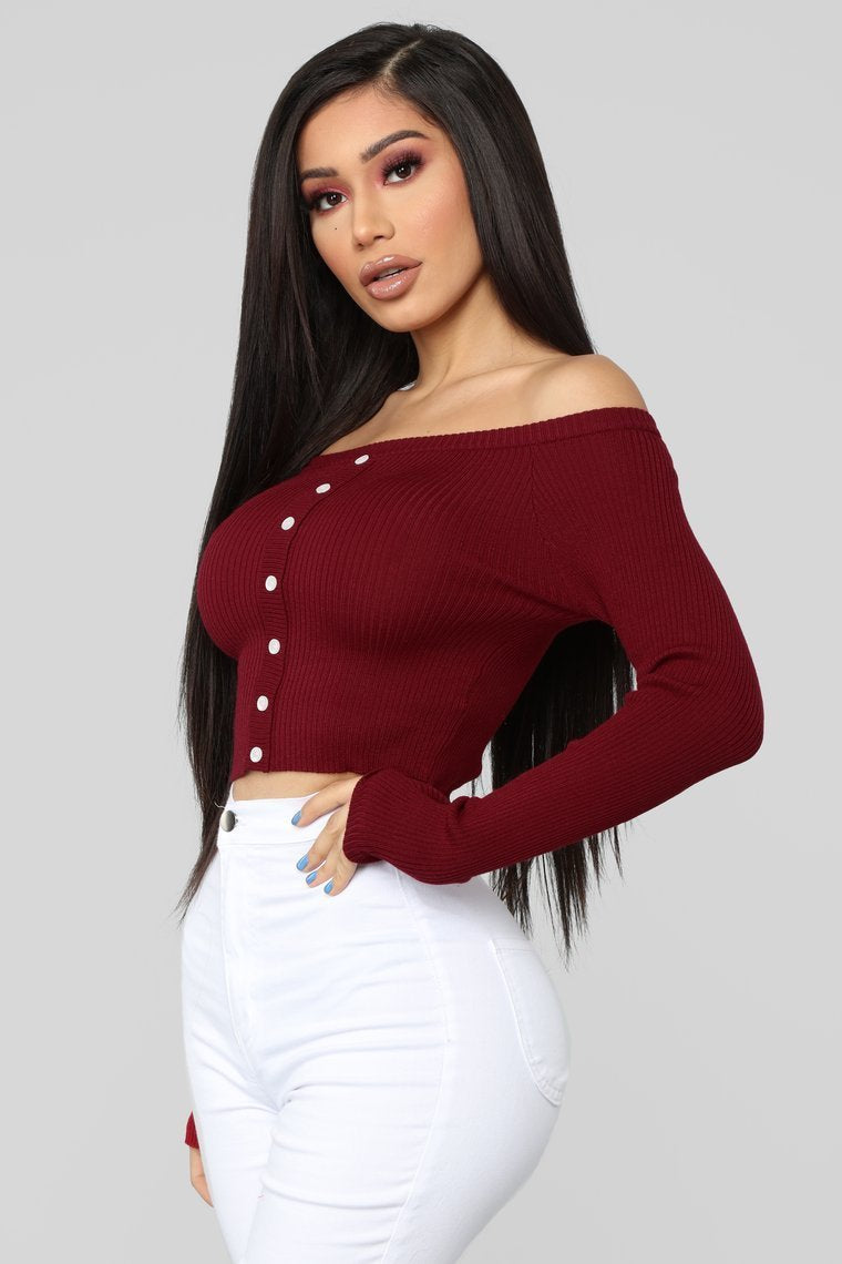 Single Mood Sweater - Burgundy