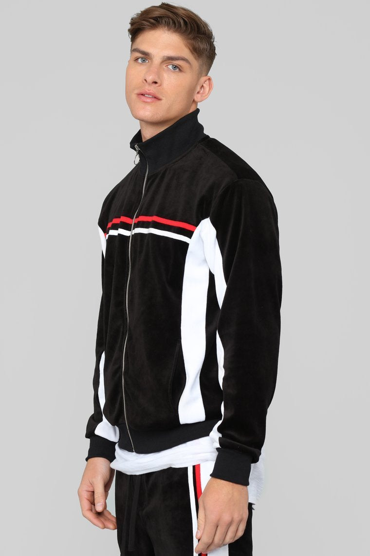 No Option Velour Jacket - Black/Multi