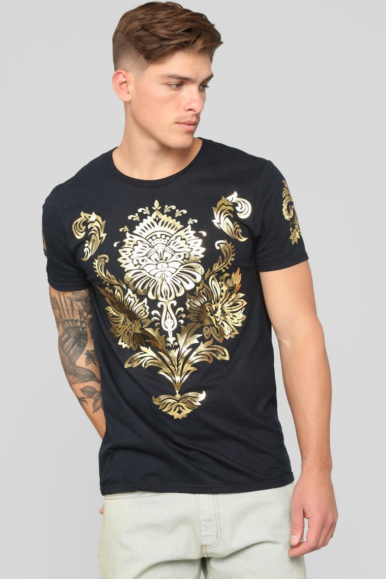 Tee Floral flamand-Noir