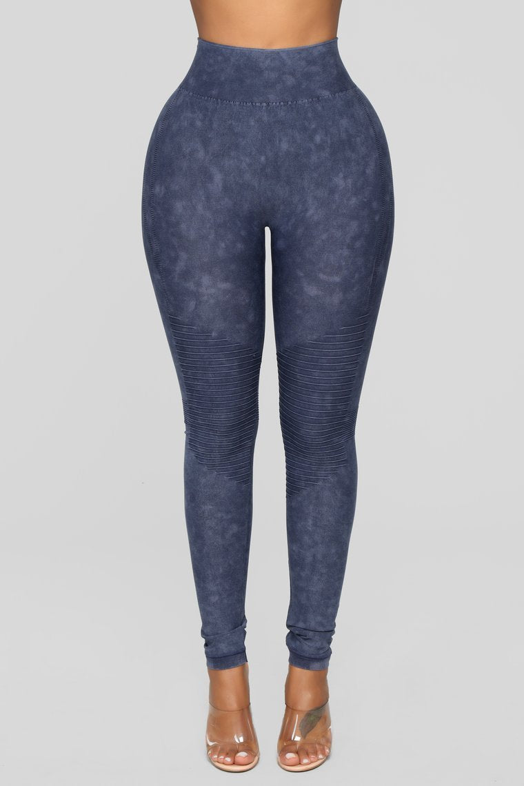 Fire In My Soul Seamless Leggings - Navy