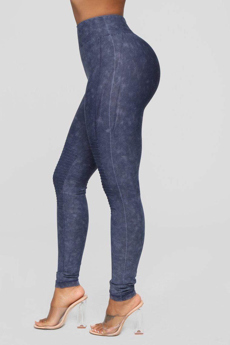 Fire In My Soul Seamless Leggings - Navy