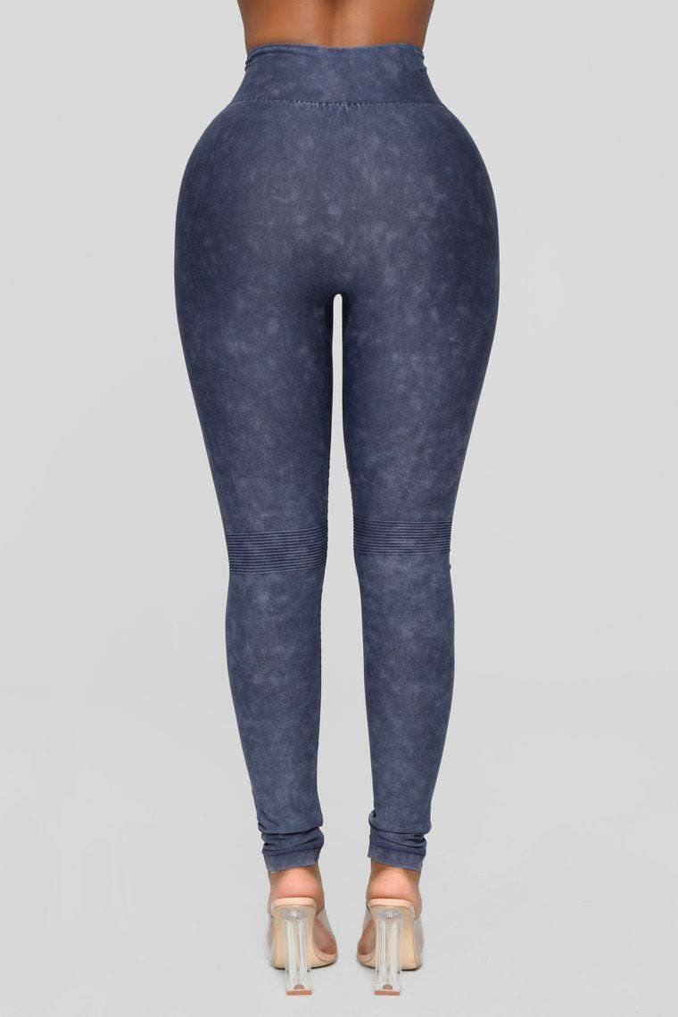 Fire In My Soul Seamless Leggings - Navy