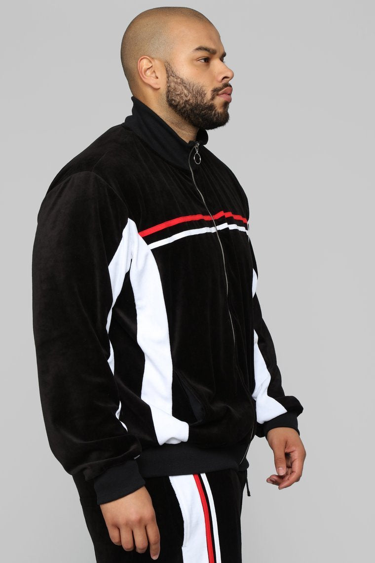 No Option Velour Jacket - Black/Multi