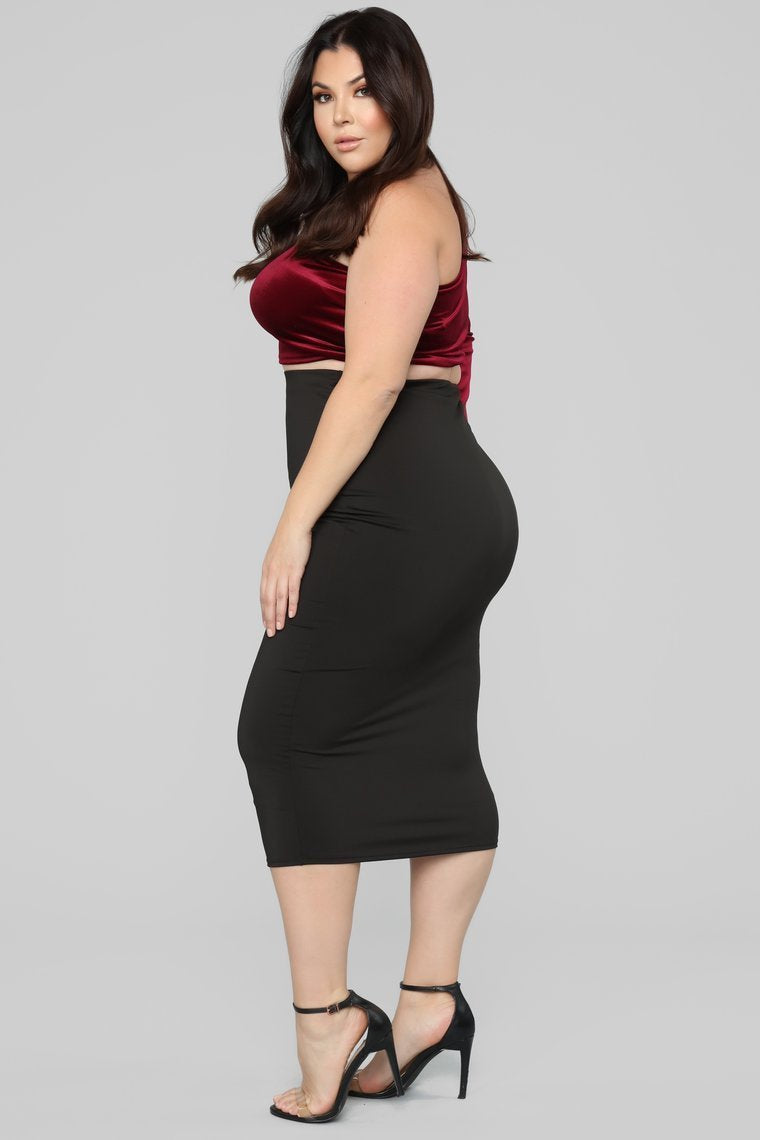 STYLED ON INSTAGRAM All For One Shoulder Top - Burgundy