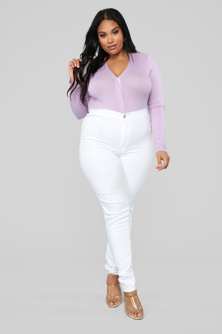 Matilda Ribbed Bodysuit - Lavender