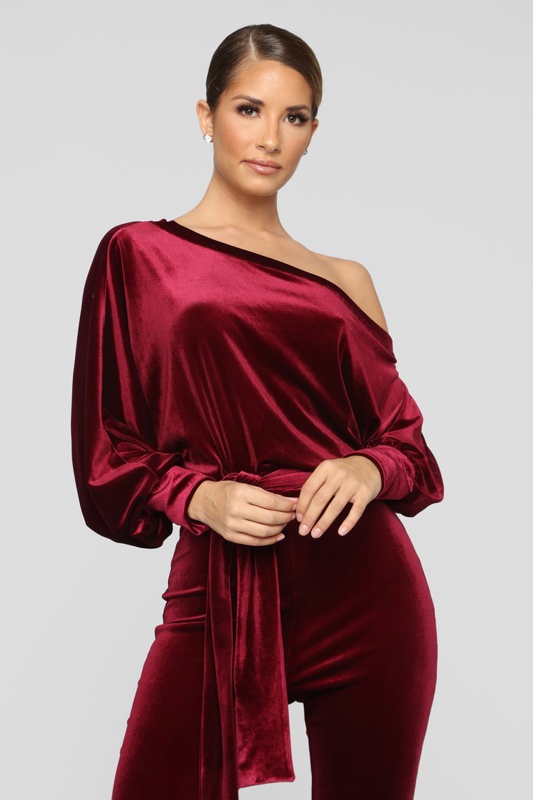 Pro Lounger Velvet Jumpcostume-Bourgogne