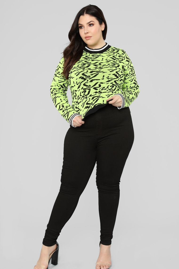 Crazy For You Sweater - Green/Combo