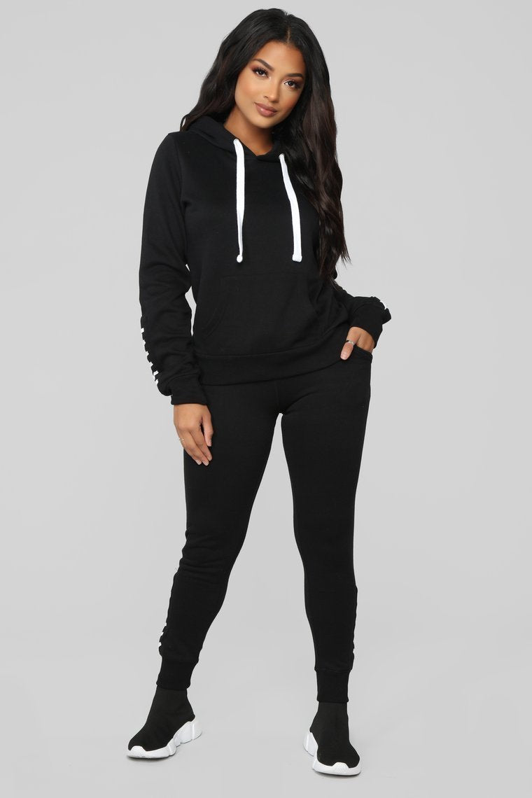 All Tied Up Lounge Jogger - Black