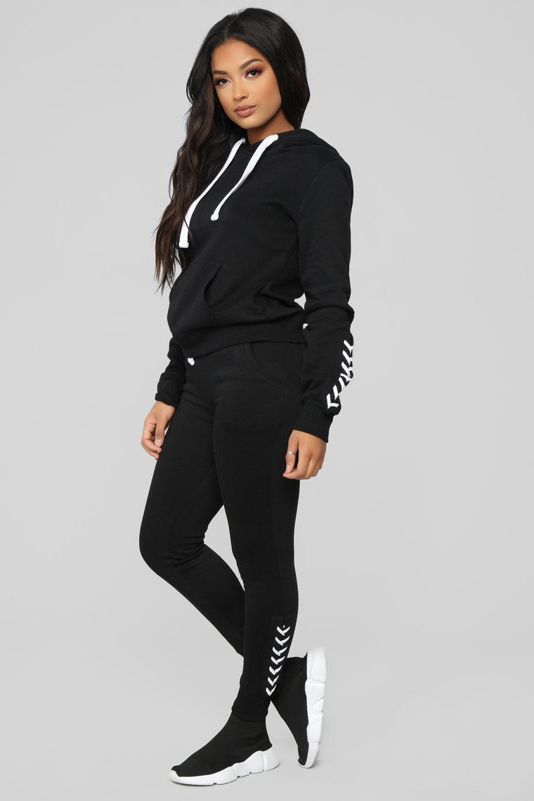 All Tied Up Lounge Jogger - Black