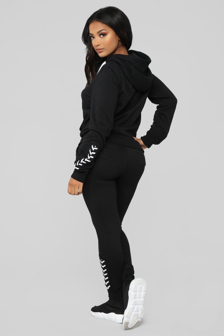 All Tied Up Lounge Jogger - Black