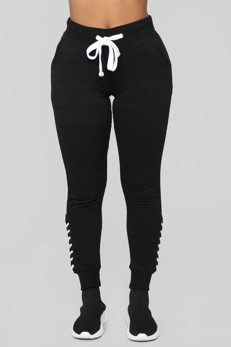 All Tied Up Lounge Jogger - Black