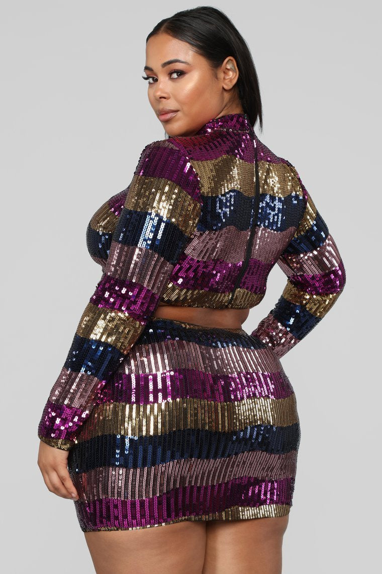 Ensemble de paillettes glamour du samedi soir - Multicolore