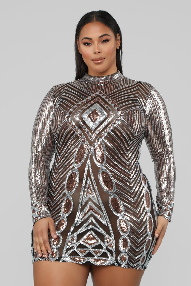 Everything Paid For Sequin Dress - Gold