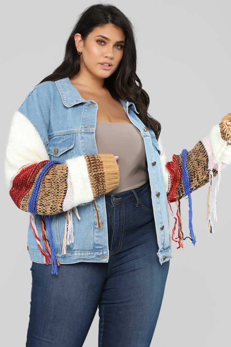 Take To The Road Denim Jacket - Denim/Multi