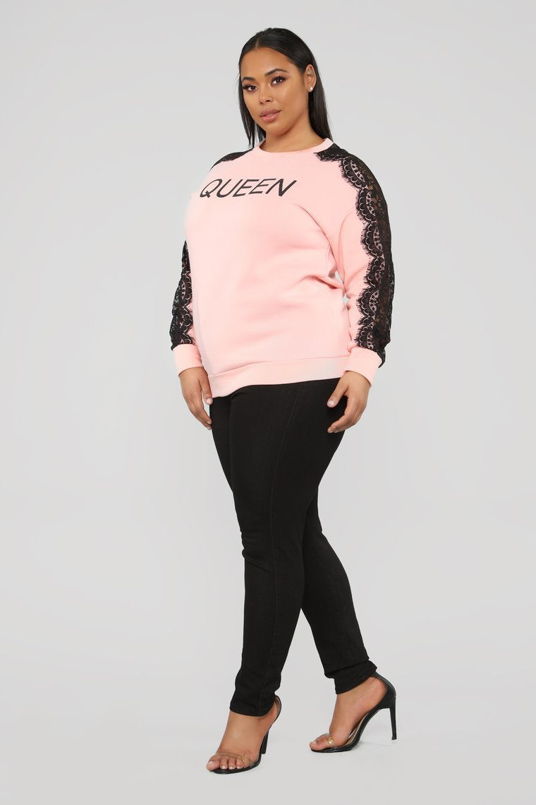 Sitting On A Throne Sweatshirt - Pink