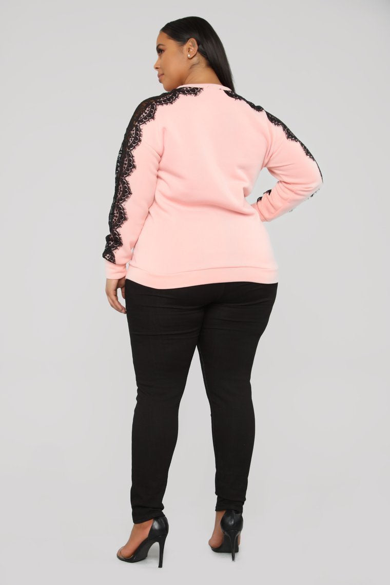 Sitting On A Throne Sweatshirt - Pink