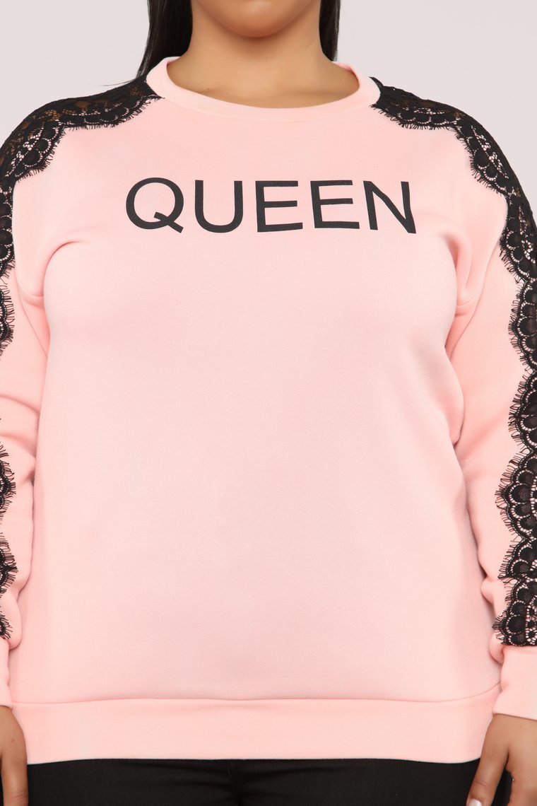 Sitting On A Throne Sweatshirt - Pink