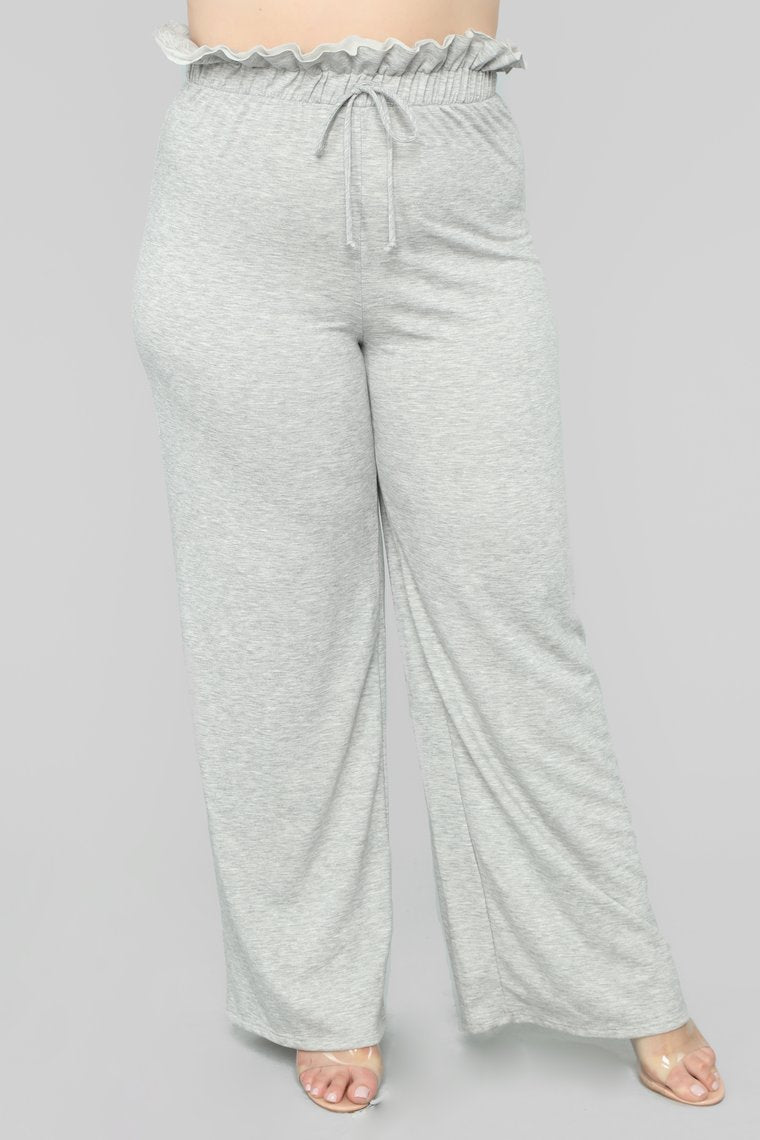 Pantalon Ruffle Chillin - Heather Grey