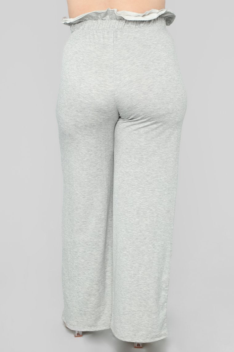 Pantalon Ruffle Chillin - Heather Grey