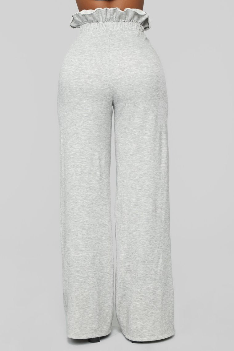 Pantalon Ruffle Chillin - Heather Grey