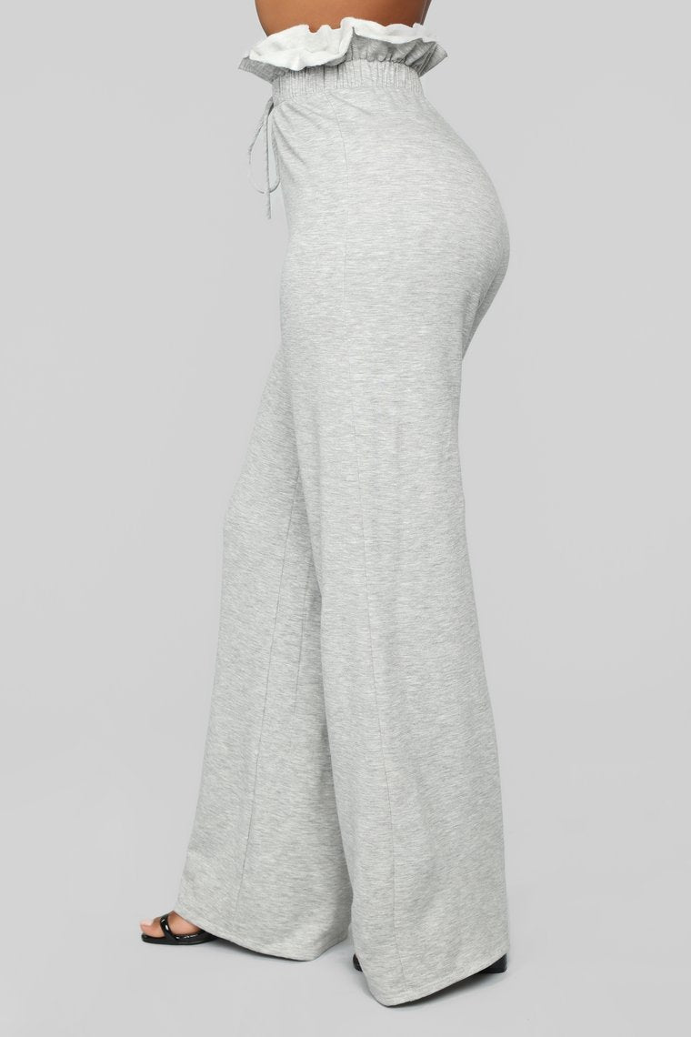 Pantalon Ruffle Chillin - Heather Grey