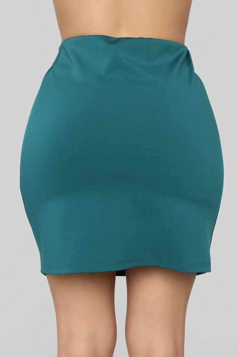So Buttoned Up Skirt - Hunter