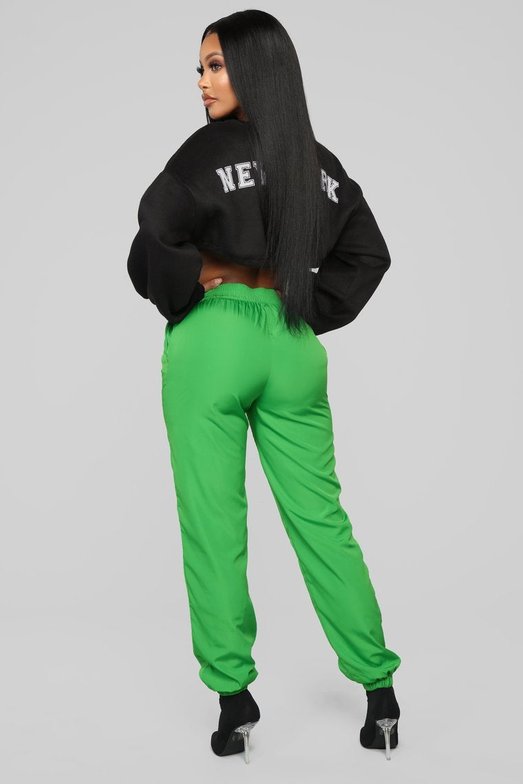 Lianna Lounge Windbreaker Jogger - Green