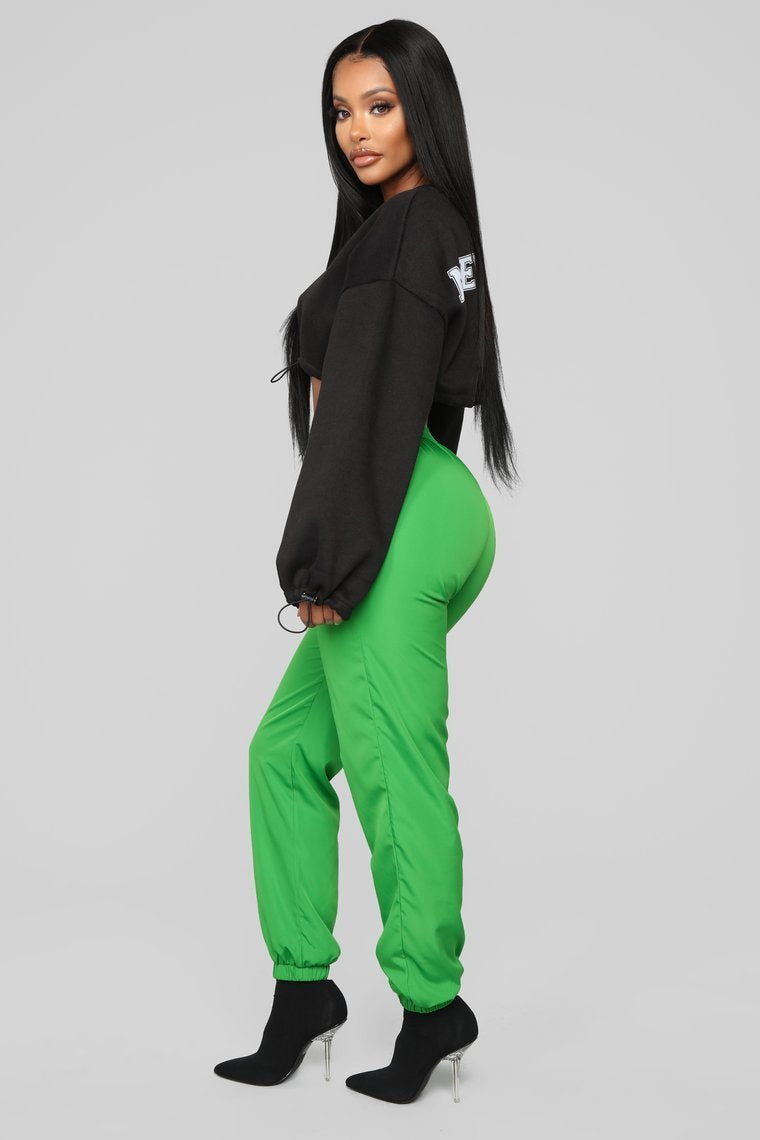 Lianna Lounge Windbreaker Jogger - Green