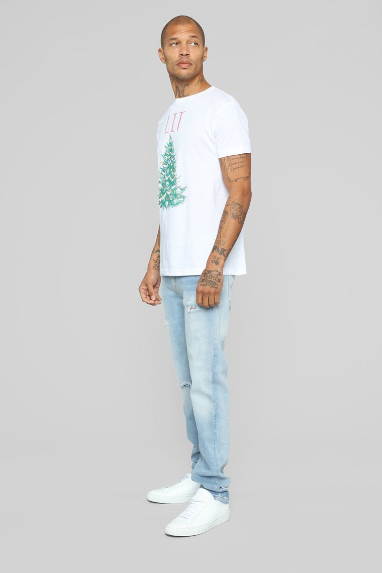 Lit Tree Short Sleeve Tee - White