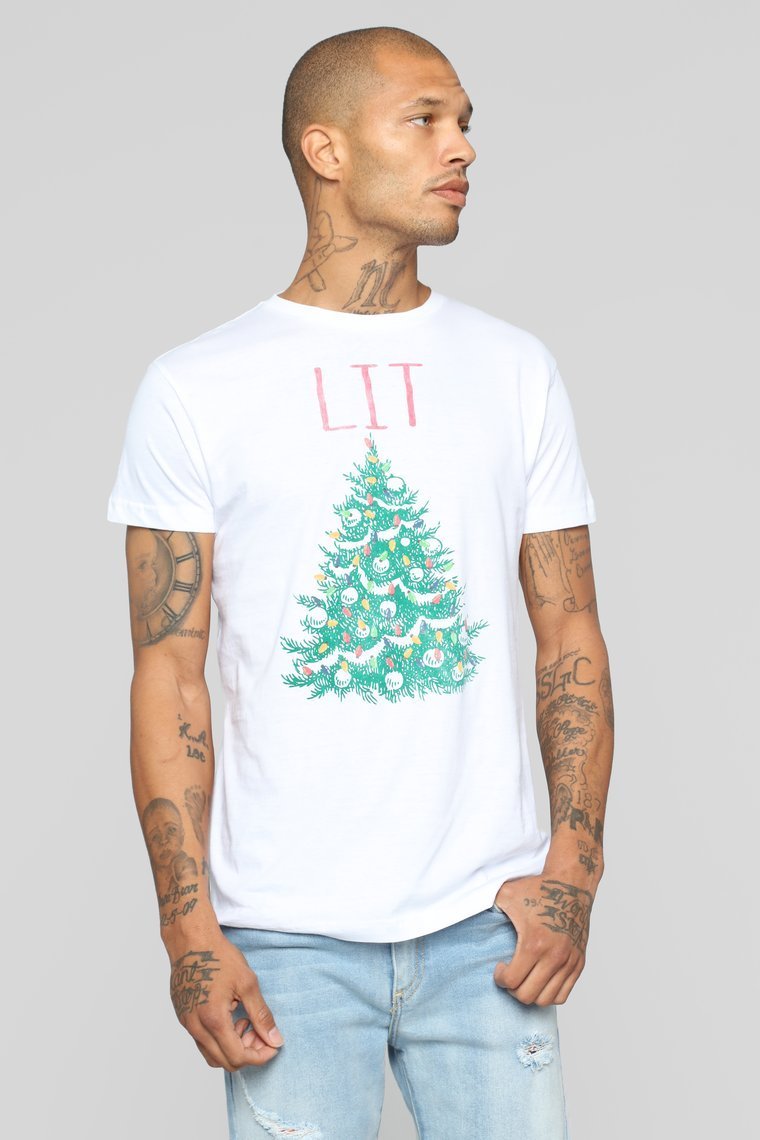 Lit Tree Short Sleeve Tee - White