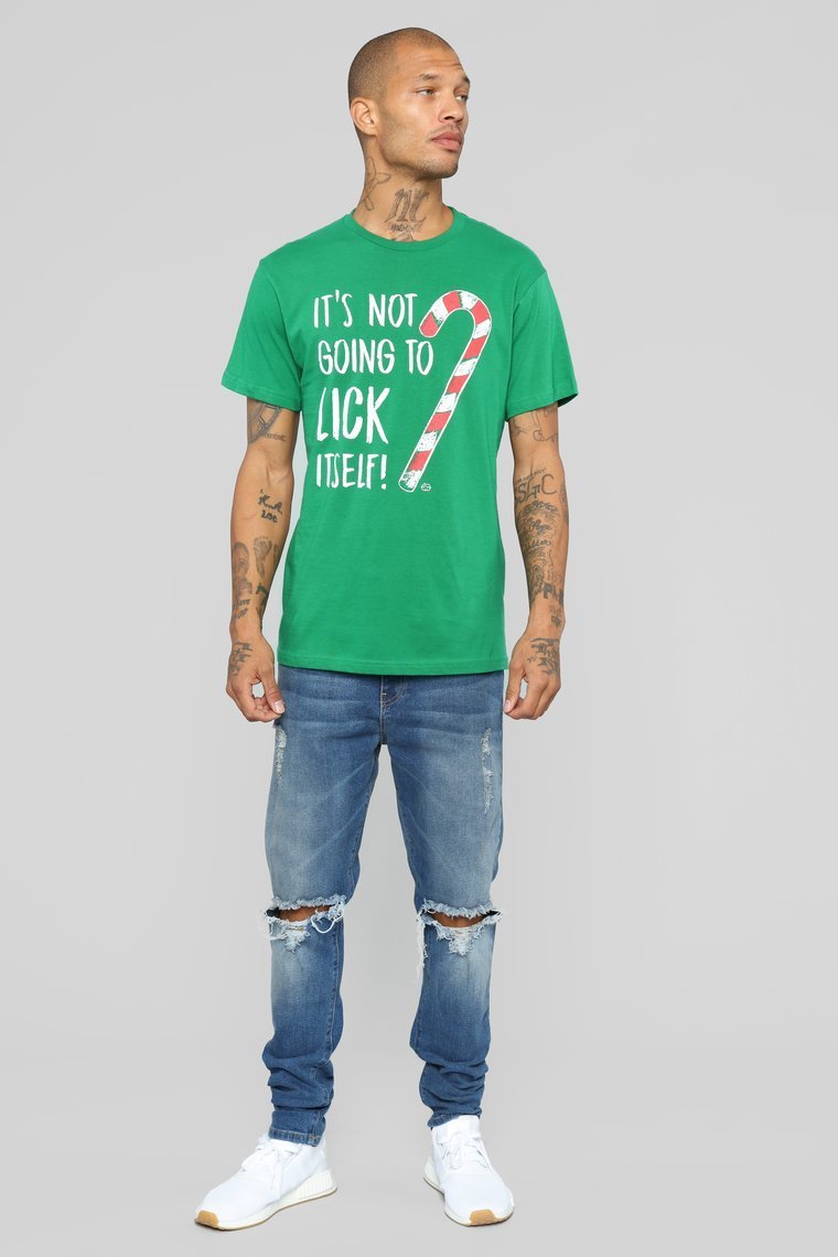 It's Not Going To Lick It Self Short Sleeve Tee - Green