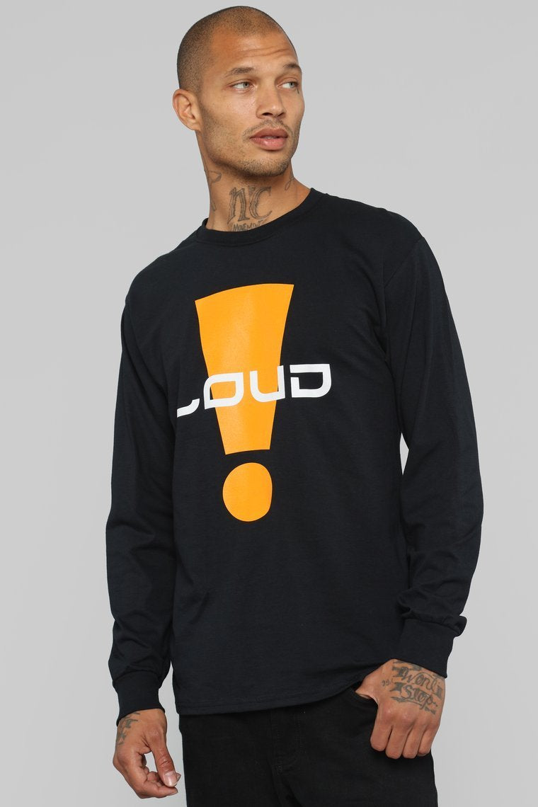 Loud Long Sleeve Tee - Black/Orange