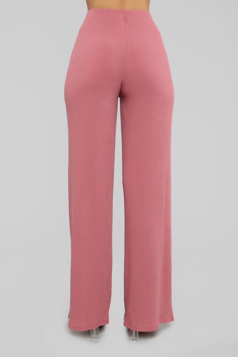 Snuggle Up To Me Pant Set - Mauve