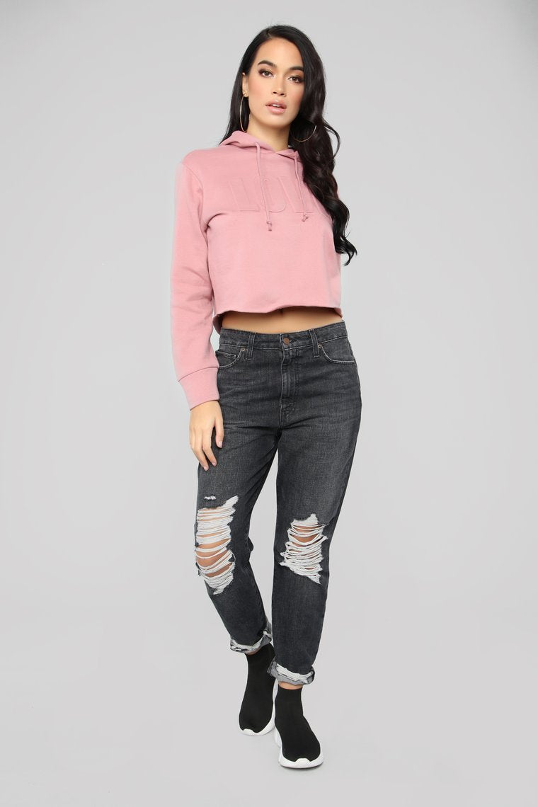 Hoodie embusquée d'amour - Rose