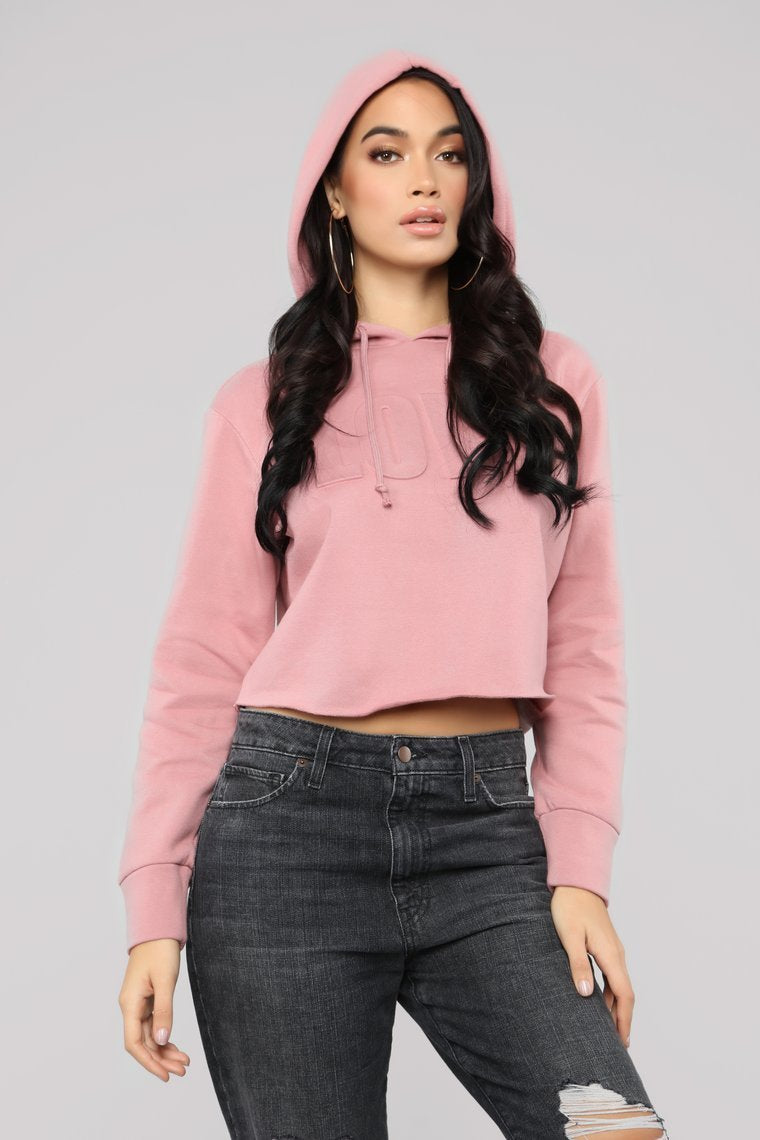 Hoodie embusquée d'amour - Rose