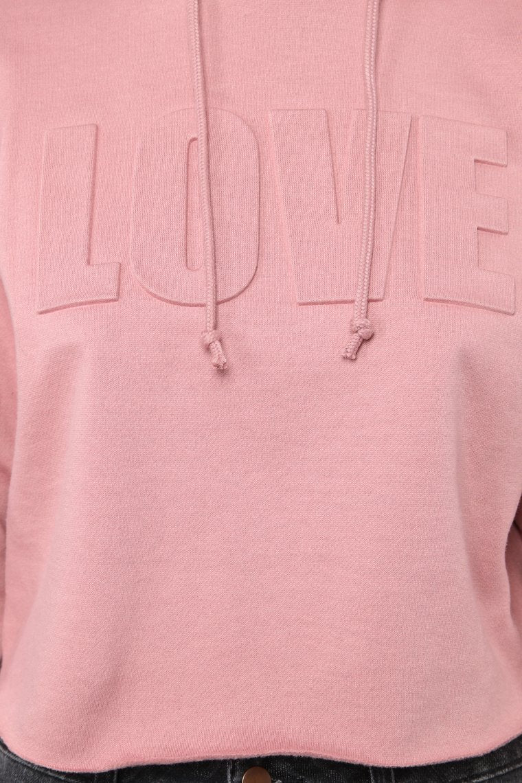 Hoodie embusquée d'amour - Rose