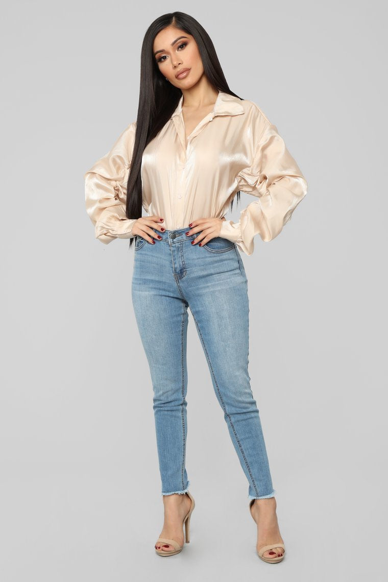 Hollywood Blouse - Nude